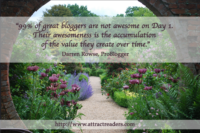 Great bloggers are not awesome on Day 1